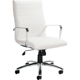 Offices to Go&reg; Ultra Tilter Chair High Back Leather Luxhide White