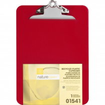 Nature Saver Recycled Plastic Clipboard Letter Red
