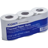 Iconex&trade; Paper Rolls Thermal 2-1/4" x 1-7/8" (85'L) 3 rolls/pkg
