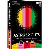 Astrobrights&reg; 65lb Card Stock 8-1/2" x 11" Assorted Vintage Colours 250 sheets/pkg