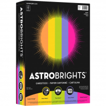 Astrobrights&reg; 65lb Card Stock 8-1/2" x 11" Assorted Happy Colours 250 sheets/pkg