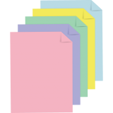 Astrobrights&reg; 65lb Card Stock 8-1/2" x 11" Assorted Pastel Colours 50 sheets/pkg
