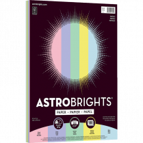 Astrobrights&reg; 20lb Paper 8-1/2" x 11" Pastel Assorted Colours 100/pkg
