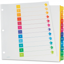 TOPS RapidX Super Colour Coded Index Dividers 1-12