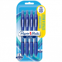 Paper Mate&reg; Profile&reg; Retractable Ball Point Pens Super Bold Point Blue 4/pkg