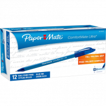 Paper Mate&reg; ComfortMate&reg; Ultra Stick Pens Medium Point Blue 12/box