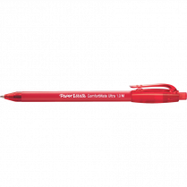 Paper Mate&reg; ComfortMate Ultra&trade; Retractable Ball Point Pens Medium Point Red 12/box