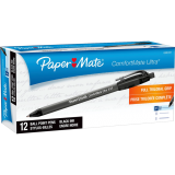 Paper Mate&reg; ComfortMate Ultra&trade; Retractable Ball Point Pens Fine Point Black 12/box