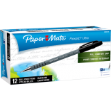 Paper Mate&reg; FlexGrip Ultra&reg; Ball Point Stick Pens Fine Point Black 12/box