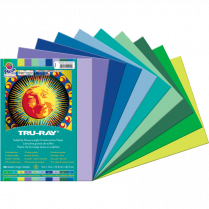 Tru-Ray&reg; Construction Paper 9" x 12" Assorted Cool Colours 50 sheets/pkg