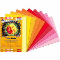 Tru-Ray&reg; Construction Paper 9" x 12" Assorted Warm Colours 50 sheets/pkg
