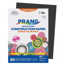 Prang&reg; Construction Paper 9" x 12" Black 50/pkg