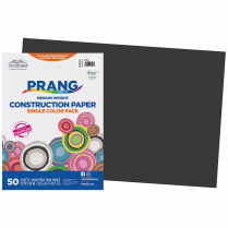 Prang&reg; Construction Paper 12" x 18" Black 50/pkg