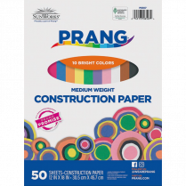 Prang&reg; Construction Paper 12" x 18" Assorted Colours 50/pkg