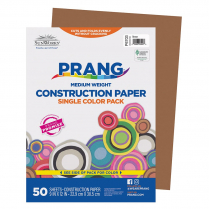 Prang&reg; Construction Paper 9" x 12" Brown 50/pkg
