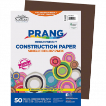Prang&reg; Construction Paper 9" x 12" Dark Brown 50/pkg
