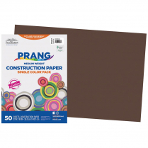 Prang&reg; Construction Paper 12" x 18" Dark Brown 50/pkg