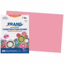 Prang&reg; Construction Paper 12" x 18" Pink 50/pkg
