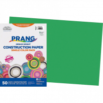 Prang&reg; Construction Paper 12" x 18" Holiday Green 50/pkg