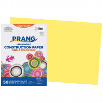 Prang&reg; Construction Paper 12" x 18" Yellow 50/pkg