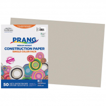 Prang&reg; Construction Paper 12" x 18" Grey 50/pkg