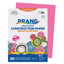 Prang&reg; Construction Paper 9" x 12" Hot Pink 50/pkg