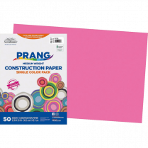 Prang&reg; Construction Paper 12" x 18" Hot Pink 50/pkg