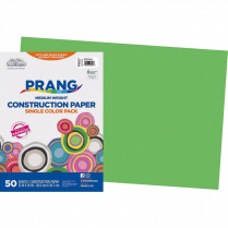 Prang&reg; Construction Paper 12 x 18 Bright Green 50/pkg