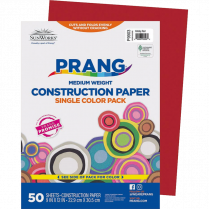 Prang&reg; Construction Paper 9" x 12" Holiday Red 50/pkg
