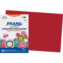 Prang&reg; Construction Paper 12" x 18" Holiday Red 50/pkg