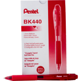 Pentel&reg; Wow! Retractable Ball Point Pens Medium Point Red 12/box