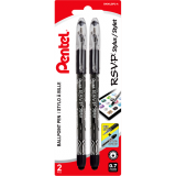 Pentel&reg; R.S.V.P.&reg; Stylus Ballpoint Pens Fine Point Black 2/pkg
