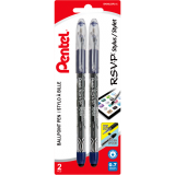 Pentel&reg; R.S.V.P.&reg; Stylus Ballpoint Pens Fine Point Blue 2/pkg