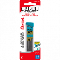 Pentel&reg; Super Hi-Polymer&reg; Pencil Leads HB 0.7 mm 30 leads/tube