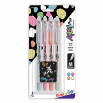 Pentel Milky Pop Gel Pens Medium Assorted Colours 4/pack