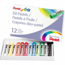 Pentel Arts&reg; Oil Pastels Assorted Colours 12/pkg