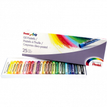 Pentel Arts&reg; Oil Pastels Assorted Colours 25/pkg