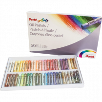 Pentel Arts&reg; Oil Pastels Assorted Colours 50/pkg