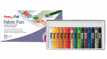 Pentel Fabric Fun Pastel Dye Sticks 15/Set