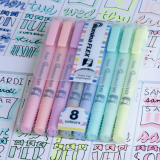 Pentel&reg; Illumina Flex Dual Tip Highlighters Assorted Pastel Colours 8/pkg