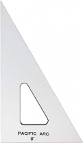 Pacific Arc Triangle 30/60 degree 8" Clear