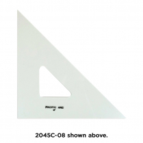 Pacific Arc Triangle 45/90 degree 8" Clear