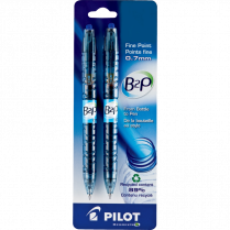 Pilot&reg; BeGreen&reg; B2P Retractable Gel Pen 0.7 mm Blue 2/pkg