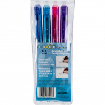 Pilot&reg; FriXion&reg; Ball Clicker Retractable Erasable Gel Pen 0.5 mm Assorted Colours 4/pkg