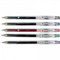 Pilot&reg; BeGreen&reg; G-Tec-C4 Gel Pens 0.4mm Assorted Colours 5/pkg