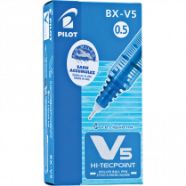 Pilot&reg; Hi-Tecpoint V5 Roller Pen 0.5mm Blue 12/box
