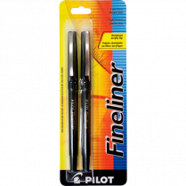 Pilot&reg; Fineliner Markers 0.4 mm Black 2/pkg