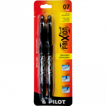 Pilot&reg; FriXion&reg; Ball Erasable Gel Pen 0.7mm Black 2/pkg