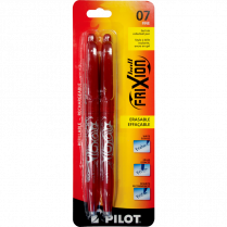Pilot&reg; FriXion&reg; Ball Erasable Gel Pen 0.7mm Red 2/pkg