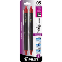 Pilot&reg; FriXion&reg; Point Clicker Retractable Erasable Gel Pens .5mm Red 2/pkg